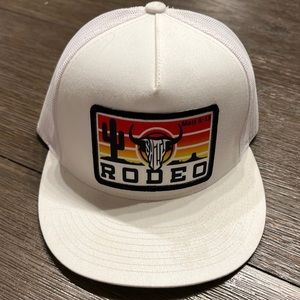 Salty Rodeo co, White Rodeo adjustable SnapBack hat